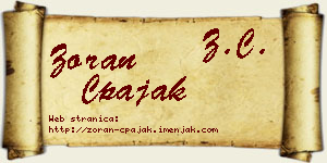 Zoran Čpajak vizit kartica